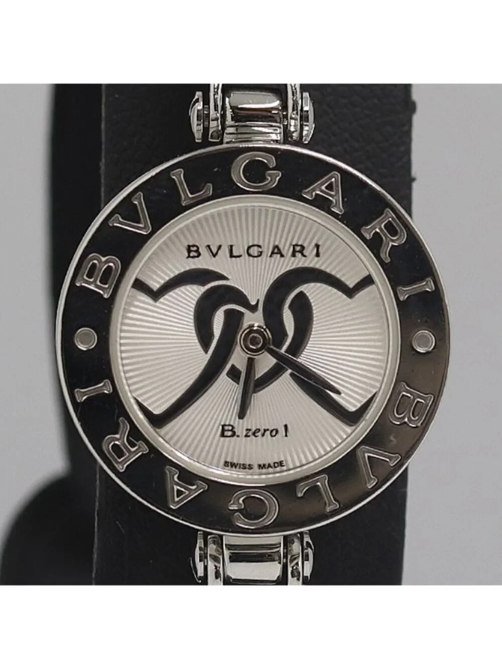 Bvlgari B.Zero1 Double Heart Quartz White Dial Bangle Watch